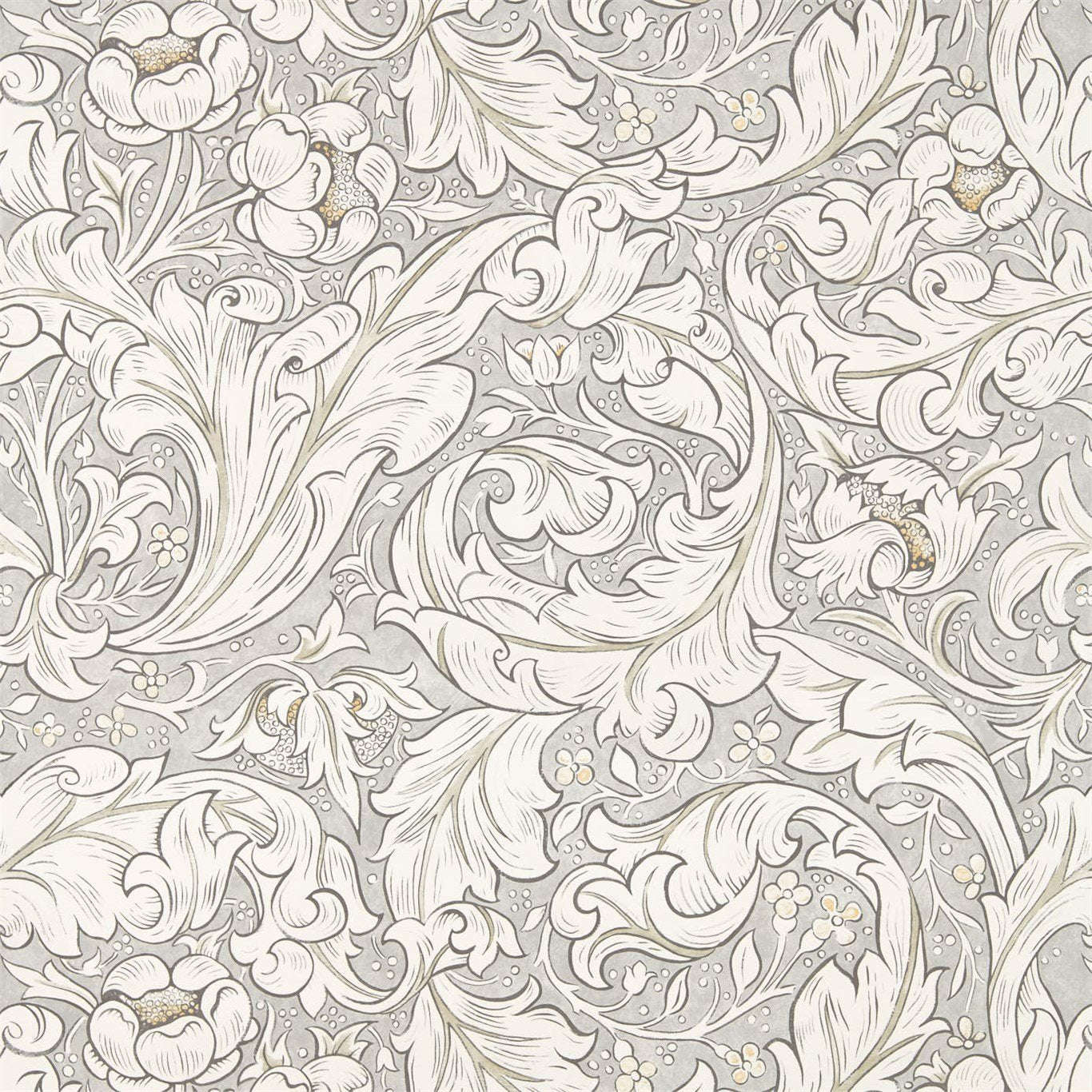 Pure Bachelors Button-behang-Tapete-Morris & Co-Stone/Linen-Rol-216050-Selected Wallpapers