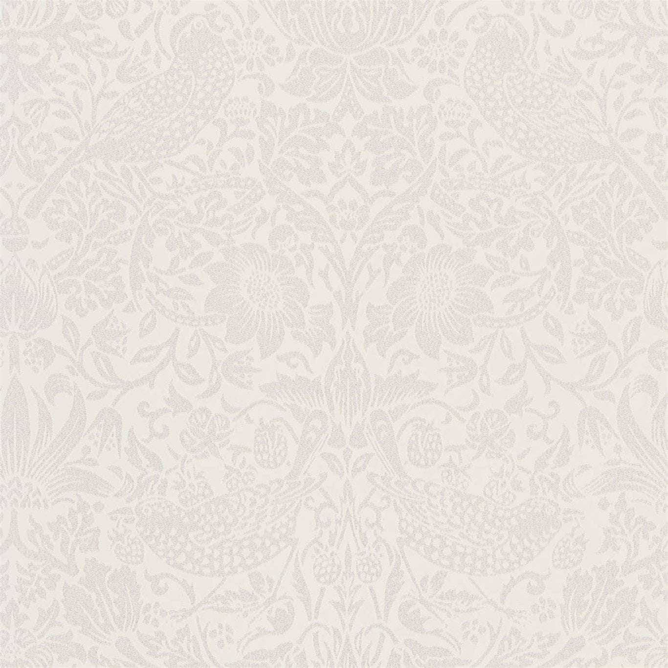 Pure Strawberry Thief-behang-Tapete-Morris & Co-Oyster/Chalk-Rol-216021-Selected Wallpapers