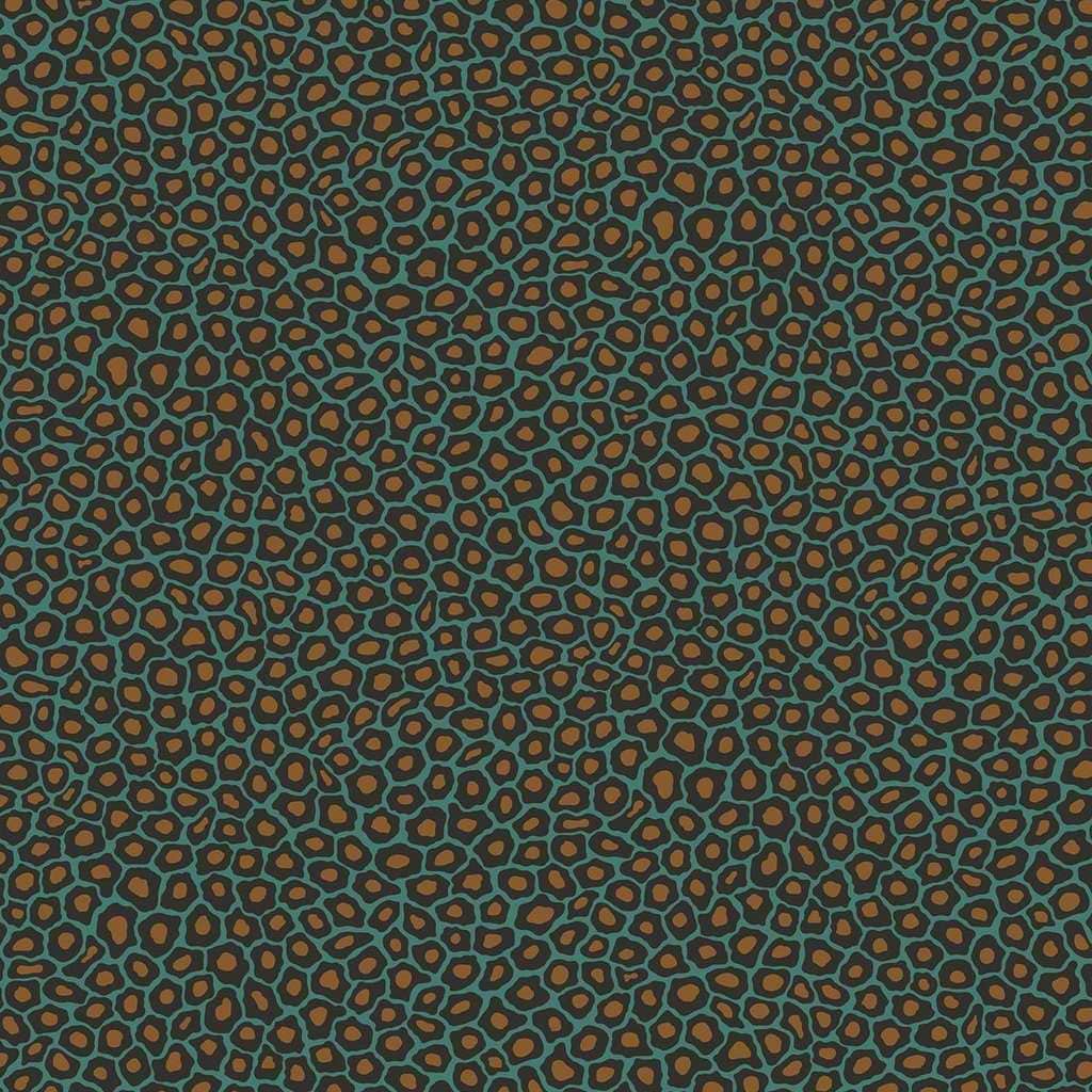 Senzo Spot-Behang-Tapete-Cole & Son-Metallic Gold & Teal-Rol-109/6033-Selected Wallpapers