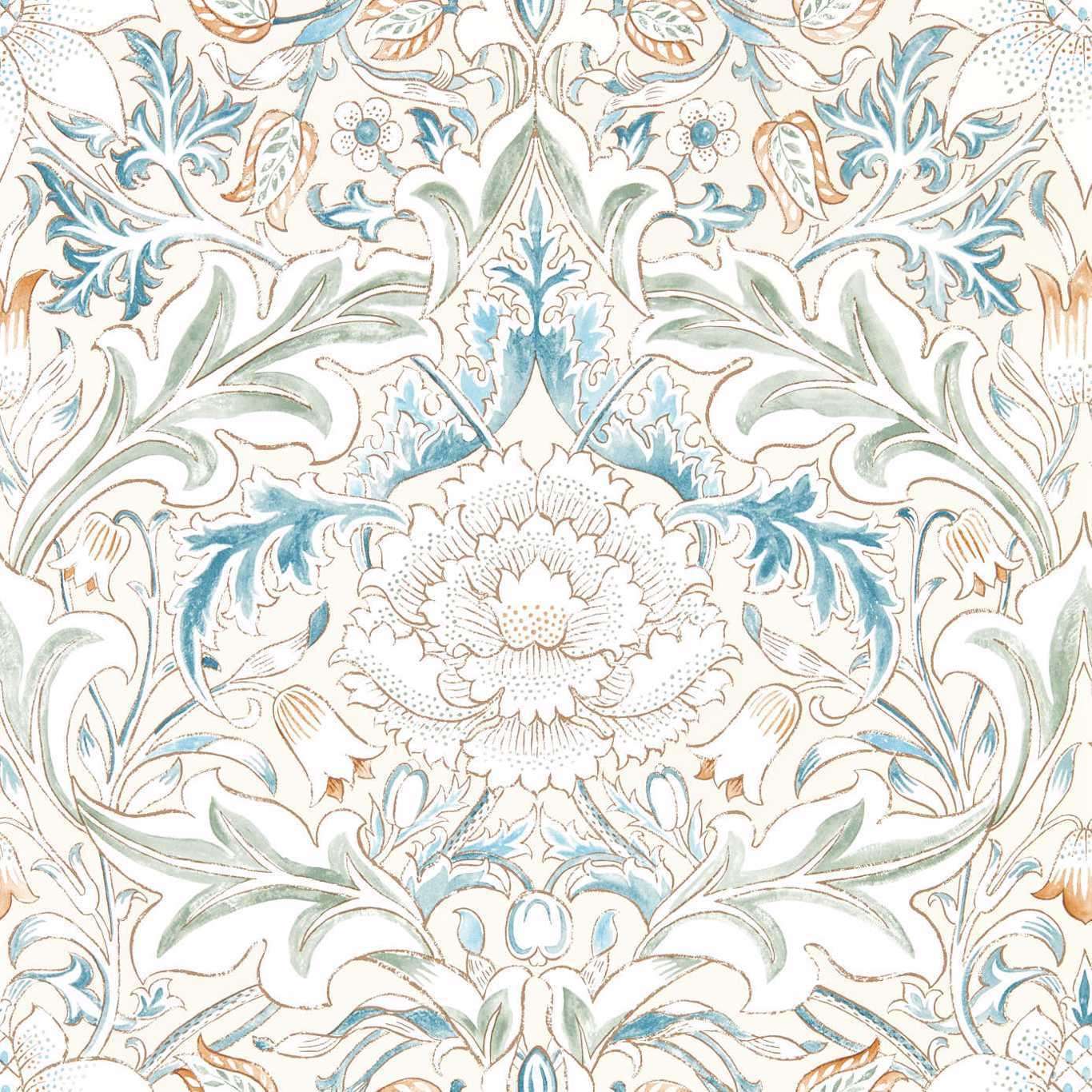 Simply Severn-Behang-Tapete-Morris & Co-Bayleaf / Annatto-Rol-217074-Selected Wallpapers