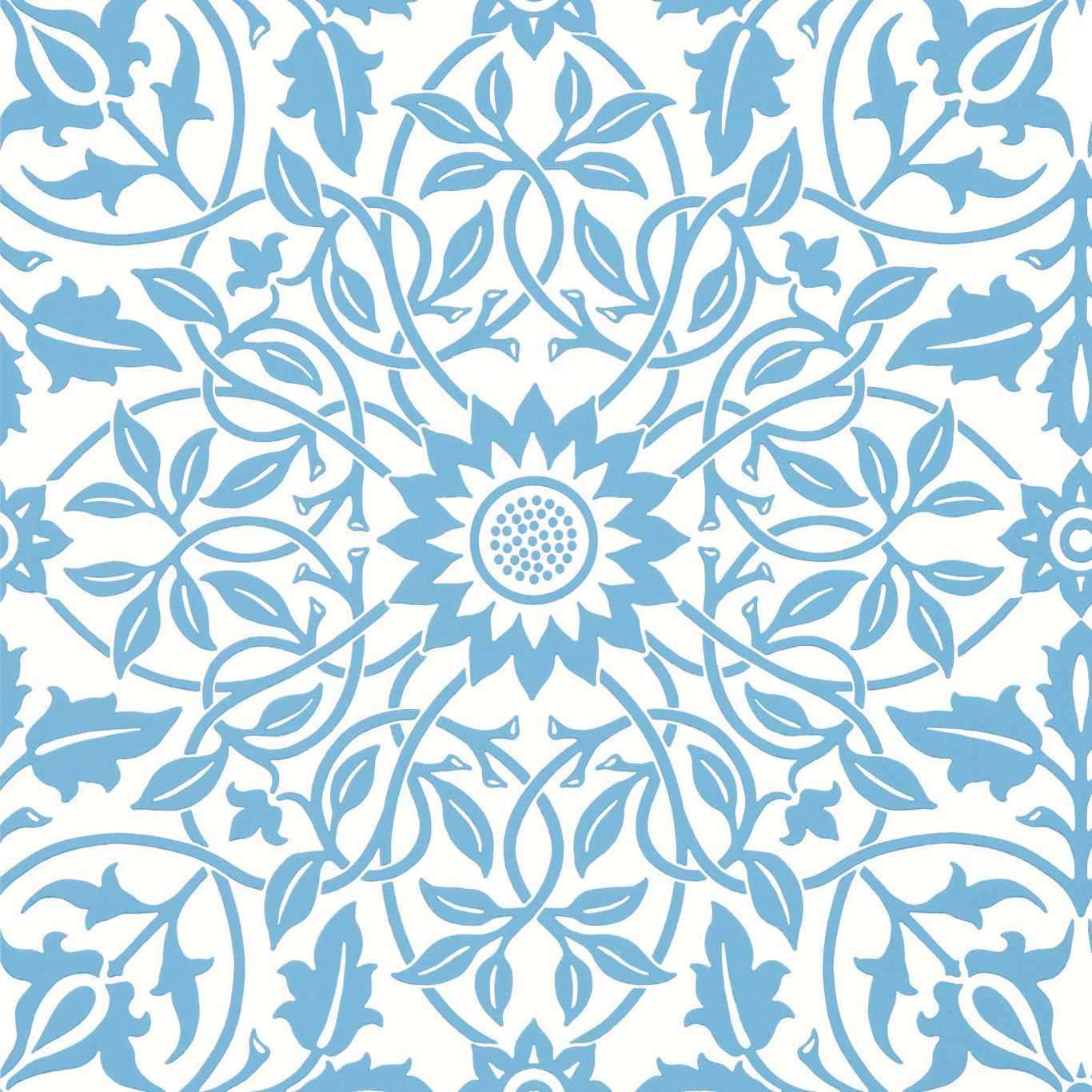 St James Ceiling-Behang-Tapete-Morris & Co-China Blue-Rol-217079-Selected Wallpapers