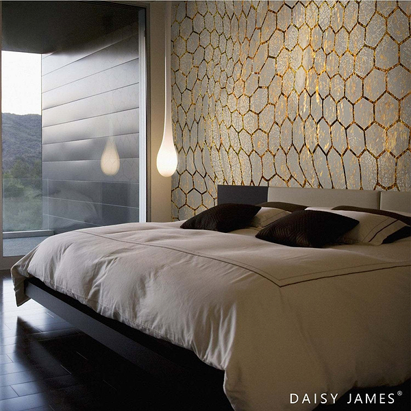The Beige and Gold behang-Behang-Daisy James-Selected Wallpapers &amp; Interiors
