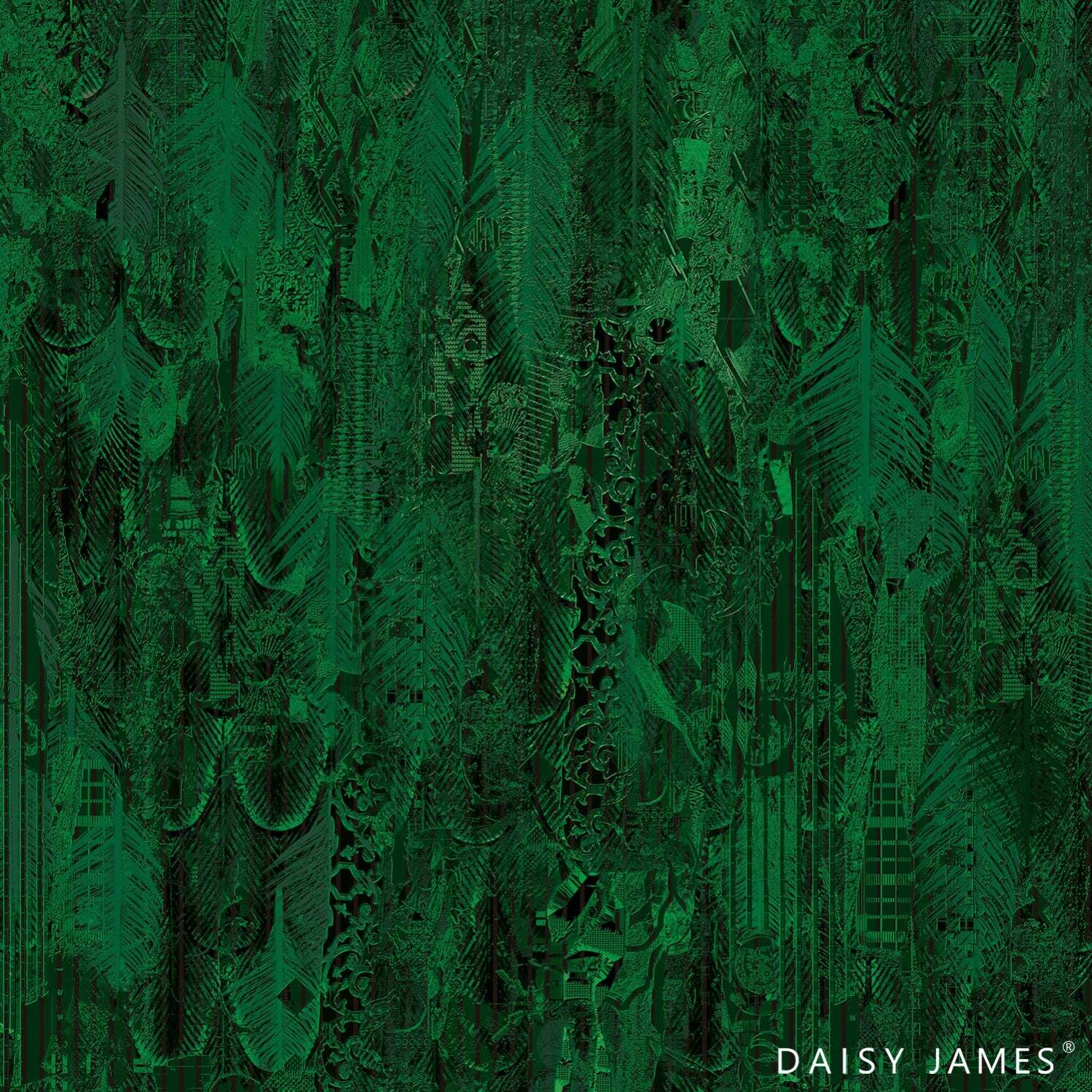 The Panache Green behang-behang-Daisy James-Green-Vinyl-M2-Selected Wallpapers &amp; Interiors