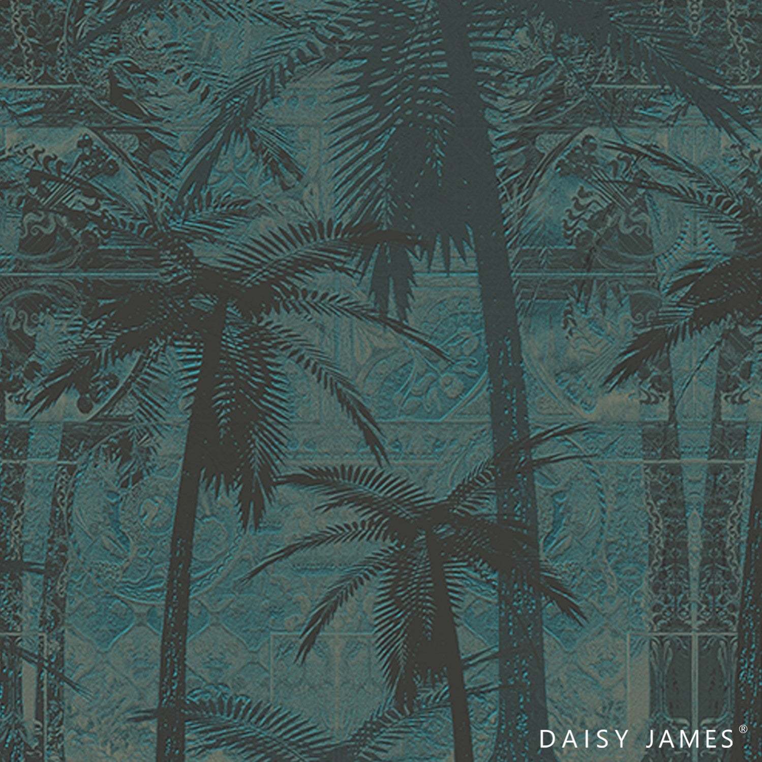 The Sunset BLVD behang-behang-Daisy James-Blue-Vinyl-M2-Selected Wallpapers &amp; Interiors