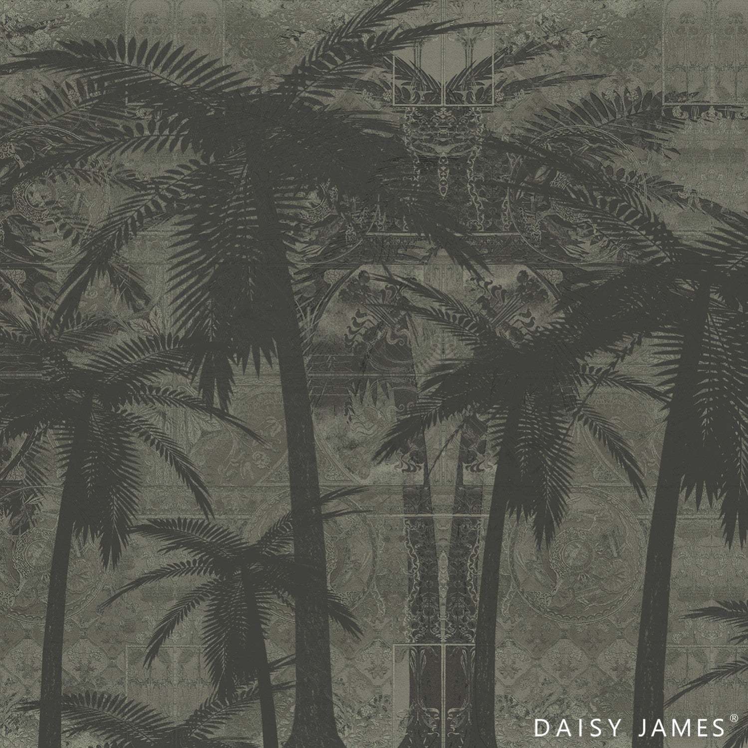 The Sunset BLVD behang-behang-Daisy James-Green-Vinyl-M2-Selected Wallpapers &amp; Interiors
