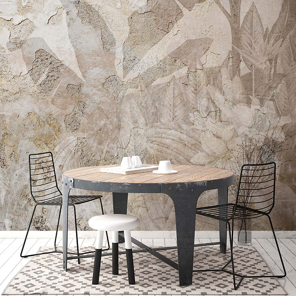 Tropical Patina Wall-behang-Tapete-Les Dominotiers-Selected Wallpapers