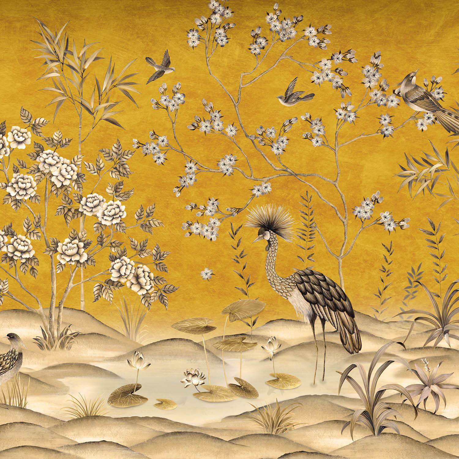 Waterfront-Behang-Tapete-Presence-Gold-Silk Vinyl-PS104/05-Selected Wallpapers