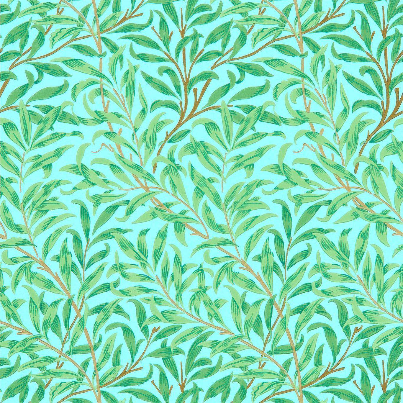 Willow Bough-behang-Tapete-Morris & Co-Sky/Leaf Green-Rol-216948-Selected Wallpapers
