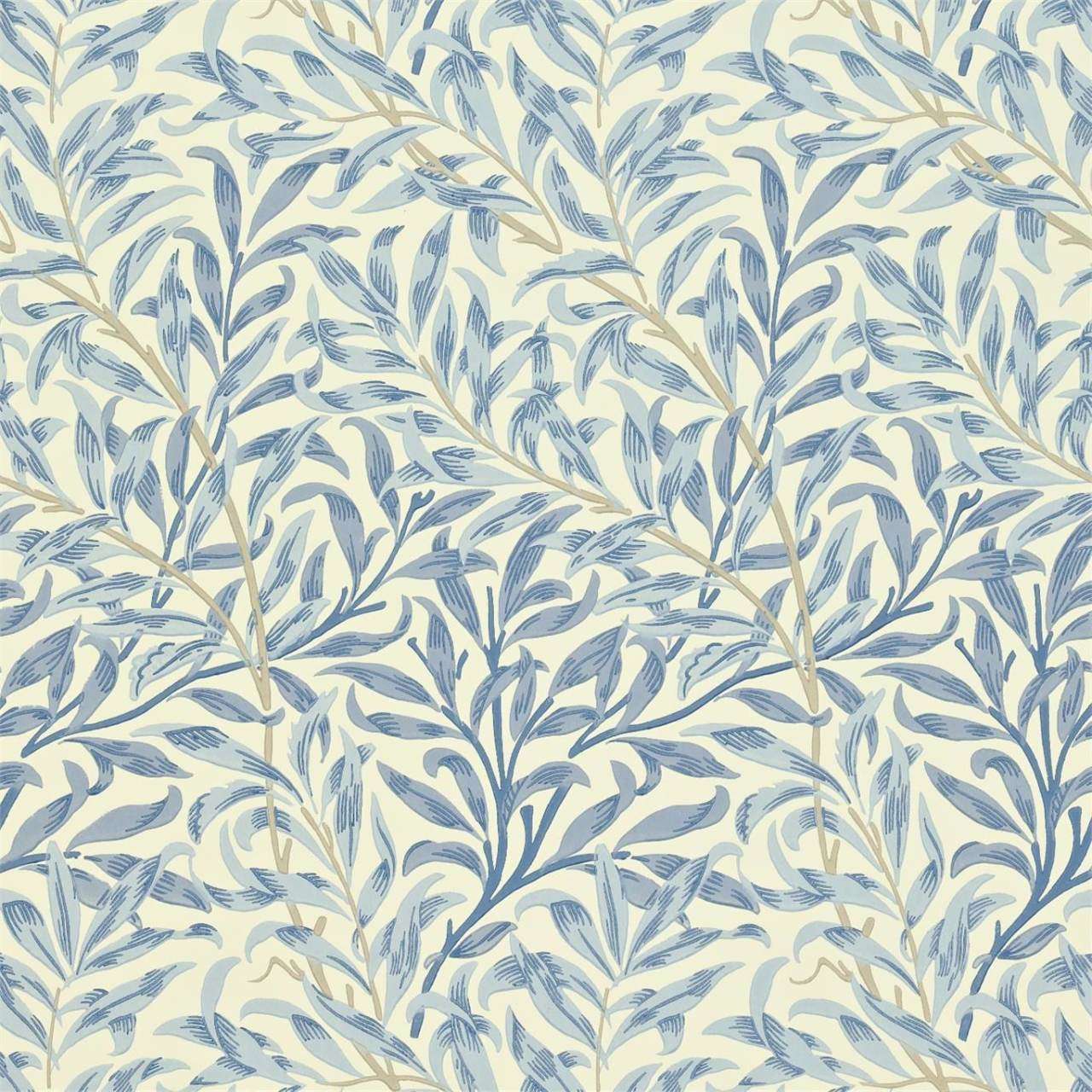 Willow Boughs-behang-Tapete-Morris & Co-Blue-Rol-210491-Selected Wallpapers
