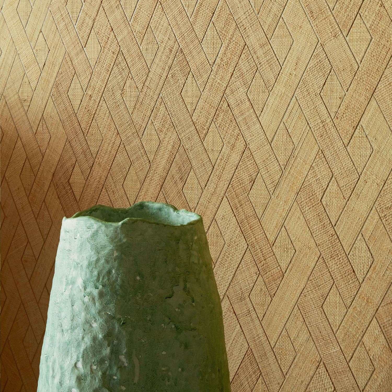 Raffia Wallpaper: naturelijk, uniek and sfeervol