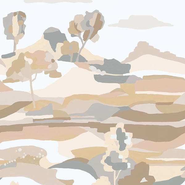 Le Bassin behang-Behang-Casamance-Blanc/Sable-Set-Selected Wallpapers & Interiors