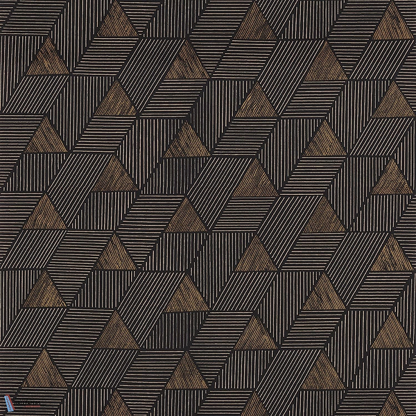 Méroé behang-behang-Casamance-Noir/Mordoré-Rol-Selected Wallpapers &amp; Interiors