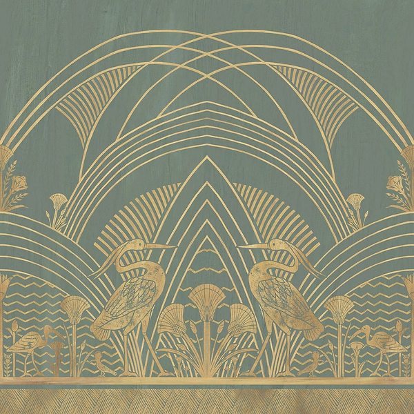 Éléphantine behang-behang-Casamance-Lichen/Dore-Set-Selected Wallpapers &amp; Interiors