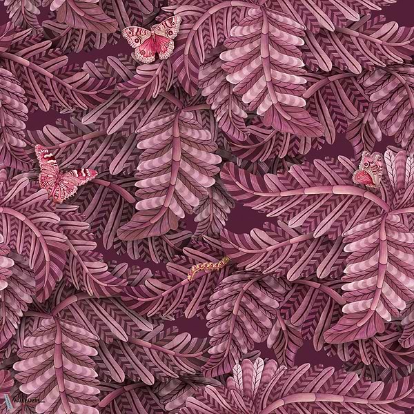 Acacia Canopy wallpaper-Cole & Son-Plum-Roll-Selected Wallpapers-Interiors
