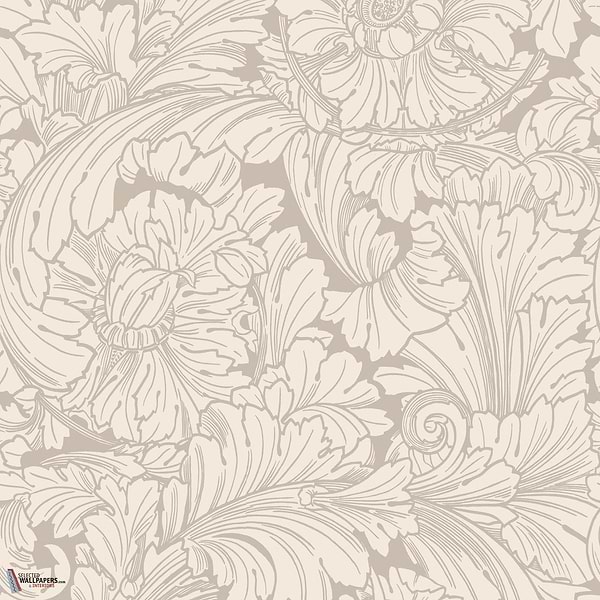 Acanthus behang-Cole & Son-Cream & Pebble-Rol-Selected Wallpapers-Interiors