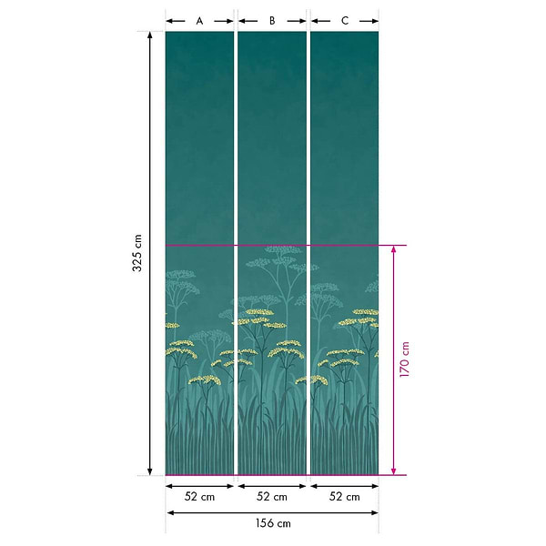 Achillea-behang-Tapete-Little Greene-Selected Wallpapers