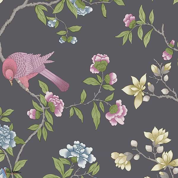 Aderyn-Little Greene-wallpaper-behang-Tapete-wallpaper-Arquerite Dark-Rol-Selected Wallpapers
