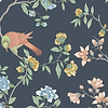 Aderyn-Little Greene-wallpaper-behang-Tapete-wallpaper-Hick's Blue-Rol-Selected Wallpapers