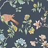 Aderyn-Little Greene-wallpaper-behang-Tapete-wallpaper-Hick's Blue-Rol-Selected Wallpapers