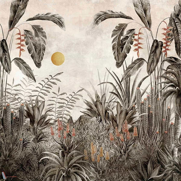 Aduanero behang-Coordonne-Carbón-M2-Selected Wallpapers-Interiors