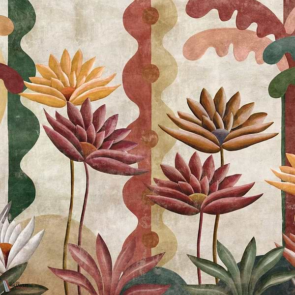 Ágaves behang-Coordonne-Cereza-M2-Selected Wallpapers-Interiors