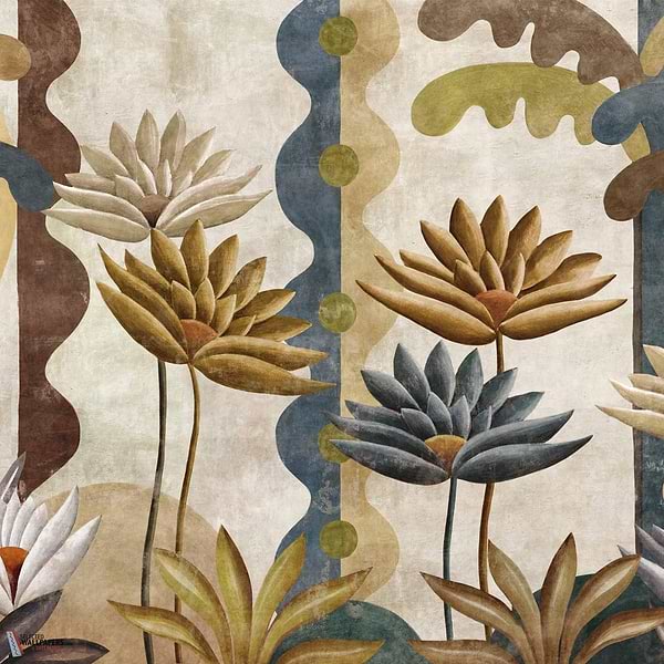 Ágaves behang-Coordonne-Indigo-M2-Selected Wallpapers-Interiors