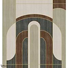 Alcoves wallpaper-Casamance-Grege/Vert de Gris-Set-Selected Wallpapers-Interiors