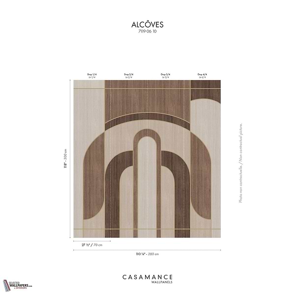 Alcoves wallpaper-Casamance-Selected Wallpapers-Interiors