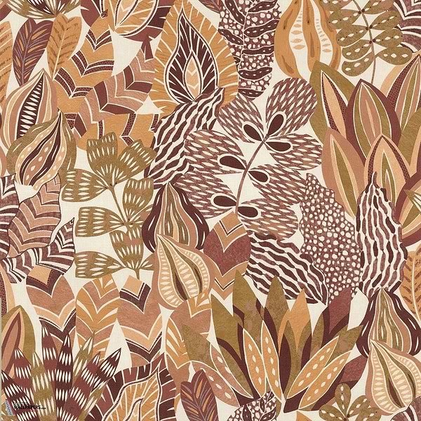 Alfabia behang-Casamance-wallpaper-tapete-Terracotta/Curry-Rol-Selected-Wallpapers-Interiors