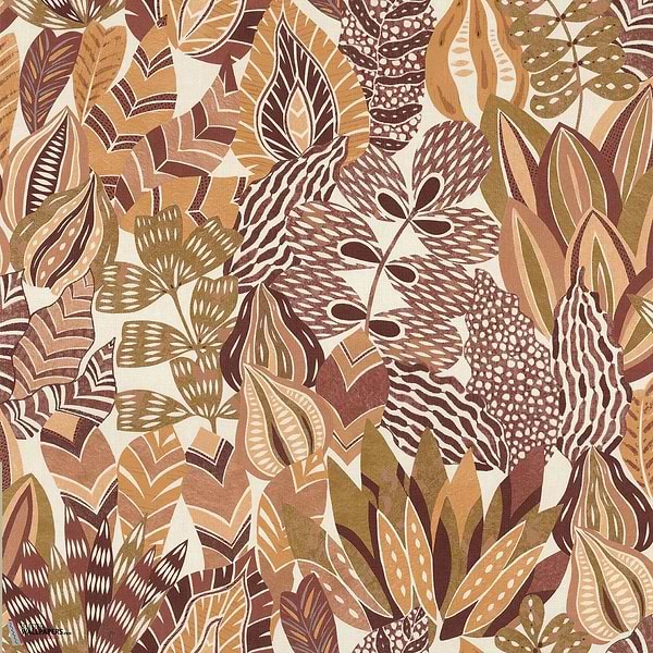 Alfabia behang-Casamance-wallpaper-tapete-Terracotta/Curry-Rol-Selected-Wallpapers-Interiors