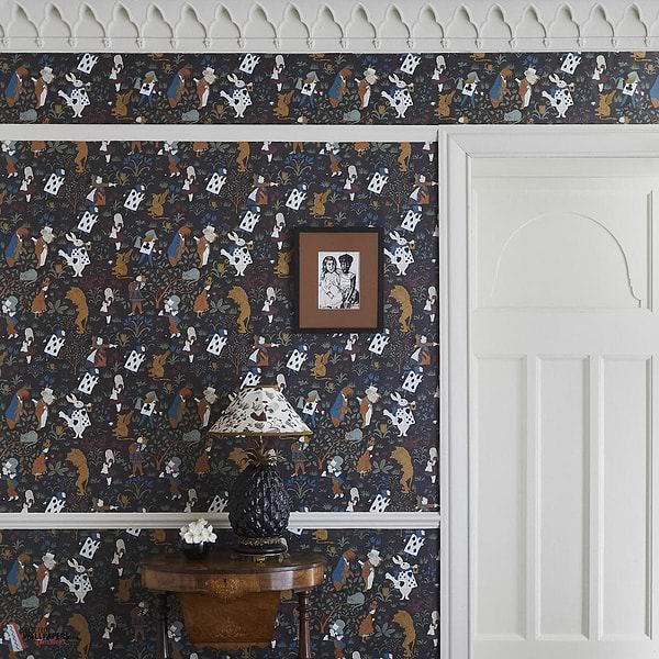 Alice in Wonderland behang-House of Hackney-wallpaper-tapete-Selected-Wallpapers-Interiors