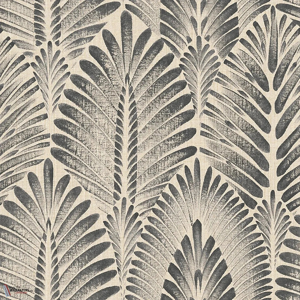 Alisio behang-Casamance-Sable/Anthracite-Rol-Selected Wallpapers-Interiors