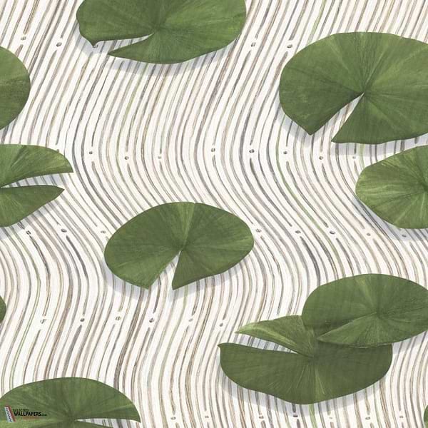 Along The River behang-Les Dominotiers-Beige and green-Rol-Selected Wallpapers-Interiors