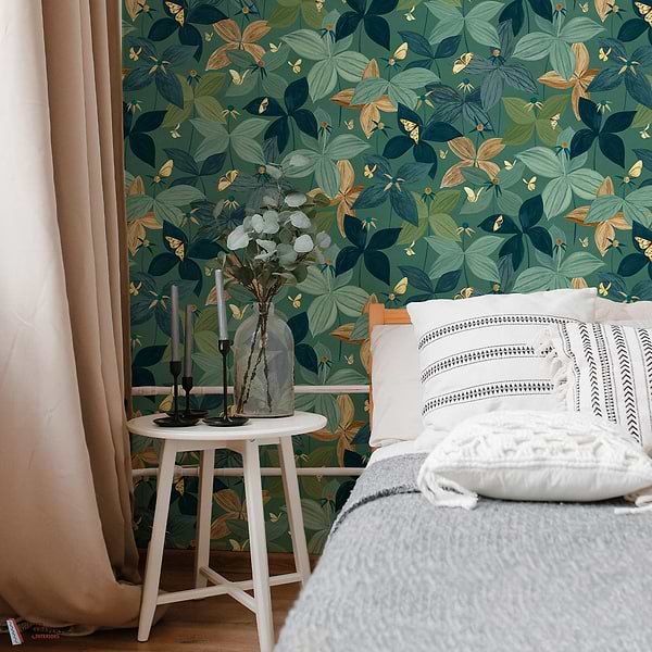 Among Butterflies behang-Les Dominotiers-Selected Wallpapers-Interiors