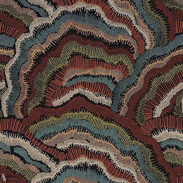 Annella stof-Casamance-Topaze acajou fonce-Meter (M1)-Selected Wallpapers-Interiors