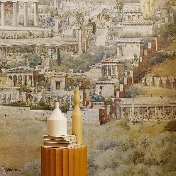 Apollon-Pierre Frey-wallpaper-behang-Tapete-wallpaper-Selected Wallpapers