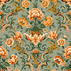 Aranjuez Damask wallpaper-Coordonné-Sage-Non Woven-Roll-Selected Wallpapers-Interiors