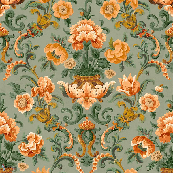 Aranjuez Damask wallpaper-Coordonné-Sage-Non Woven-Roll-Selected Wallpapers-Interiors
