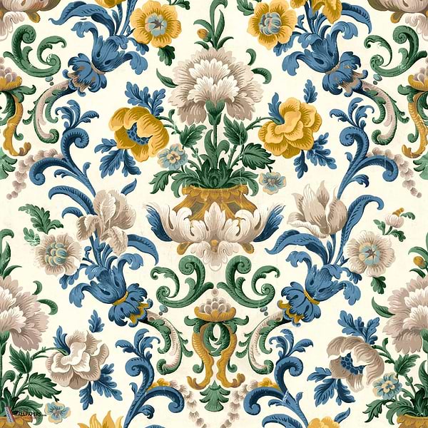 Aranjuez Damask wallpaper-Coordonné-Sapphire-Non Woven-Roll-Selected Wallpapers-Interiors