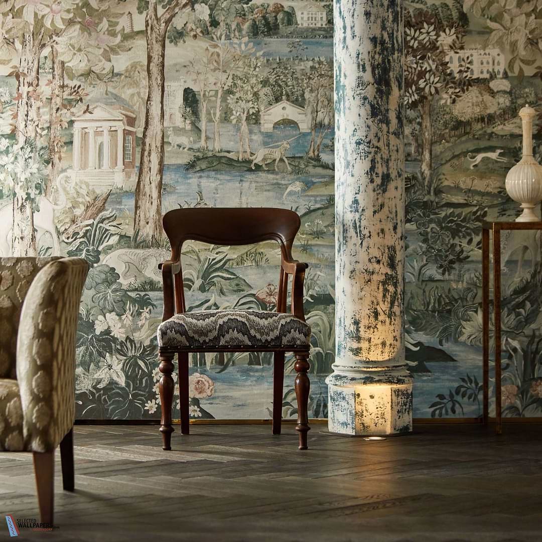 Arcadian Thames-behang-Tapete-Zoffany-Selected Wallpapers