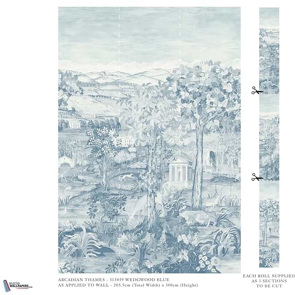 Arcadian Thames-behang-Tapete-Zoffany-Selected Wallpapers