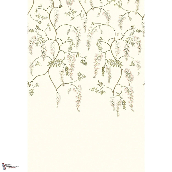 Arezzo behang-Casamance-Ivoire/Kaki-Set-Selected Wallpapers-Interiors