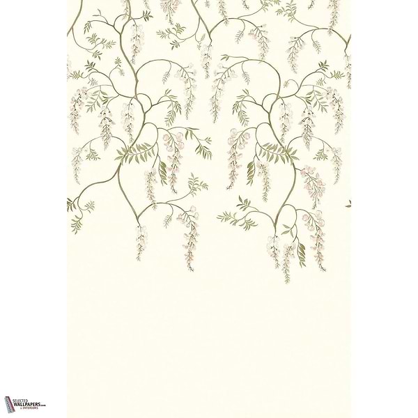 Arezzo behang-Casamance-Ivoire/Kaki-Set-Selected Wallpapers-Interiors