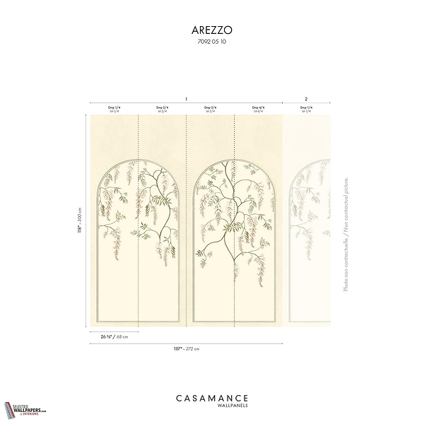 Arezzo behang-Casamance-Selected Wallpapers-Interiors