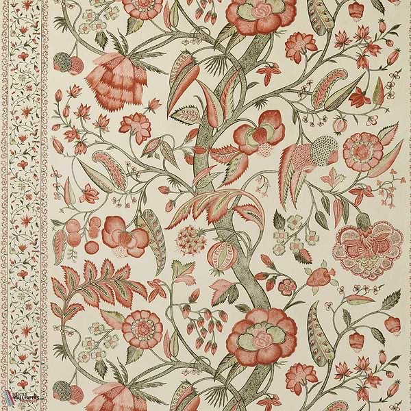 Artisan Palampore behang-Zoffany-Russet-Meter-Selected Wallpapers-Interiors