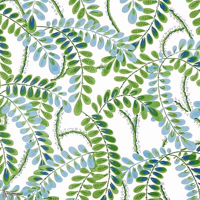Augusta behang-Thibaut-Blue and green-Rol-Selected Wallpapers-Interiors