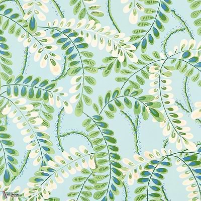Augusta behang-Thibaut-Turquoise-Rol-Selected Wallpapers-Interiors