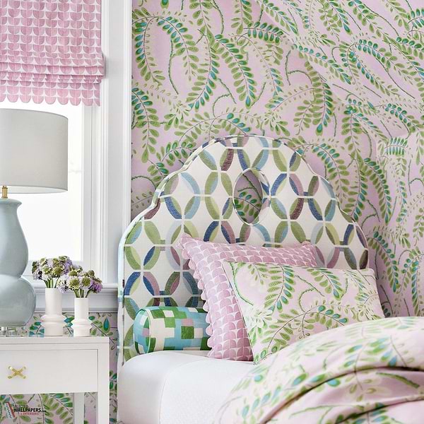 Augusta behang-Thibaut-Selected Wallpapers-Interiors