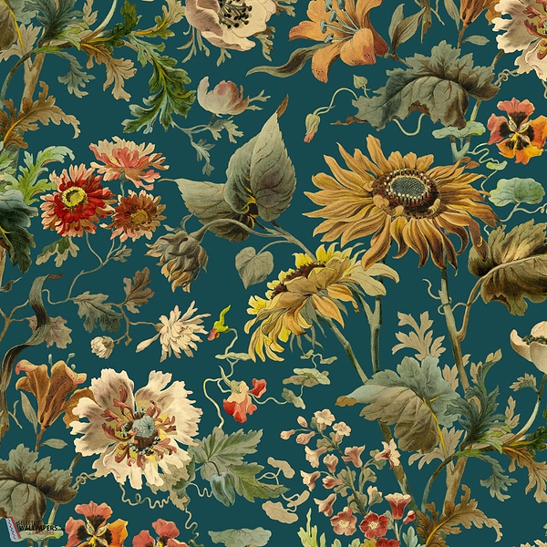 Avalon behang-House of Hackney-wallpaper-tapete-Petrol-200 cm-Selected-Wallpapers-Interiors