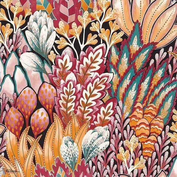 Avicennia-wallpaper-Casamance-Fuschia/Ocre-Roll-75162754-Selected Wallpapers